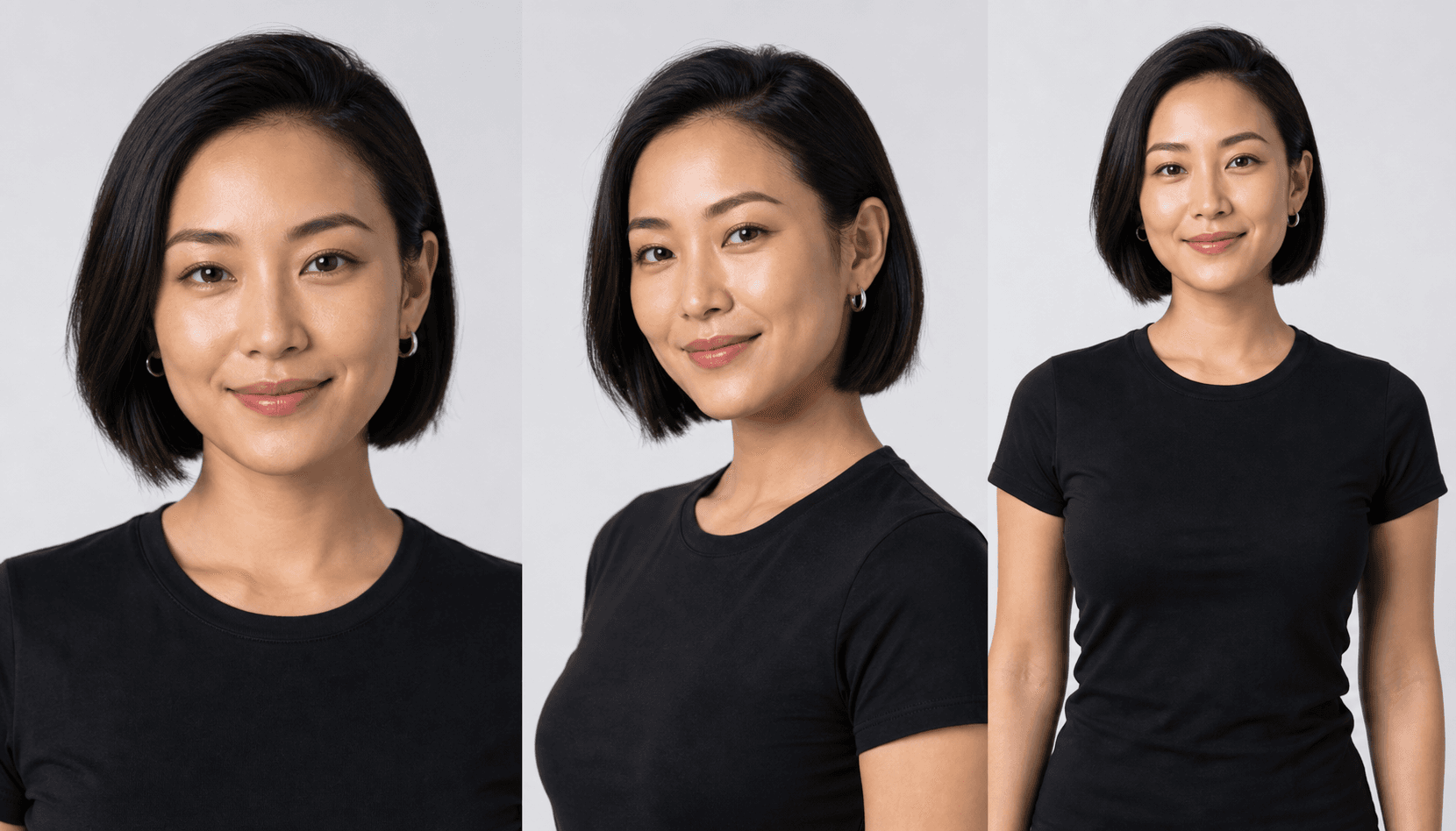 Reference portrait for the saved fictional AI influencer Maya